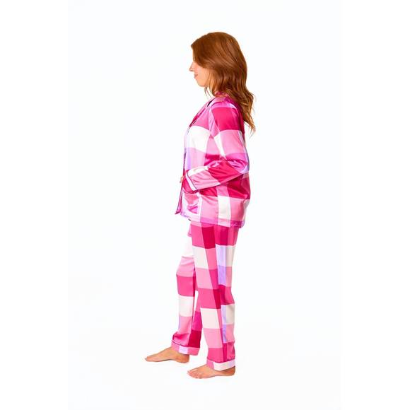 NEW BUDDYLOVE ripley pajama set in pink plaid - Picture 2 of 4